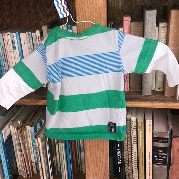 12m boys mini mango T-shirt longsleeve gray green - Picture 3 of 4